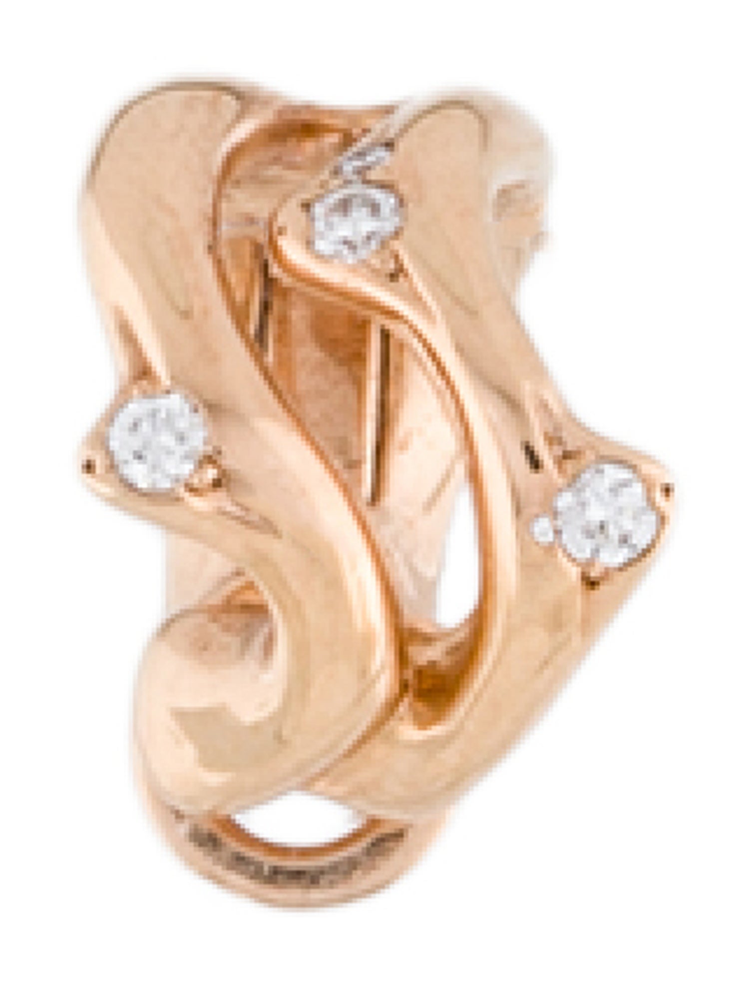 Christian Dior 18K Diamond Bois de Rose Single Ear Cuff